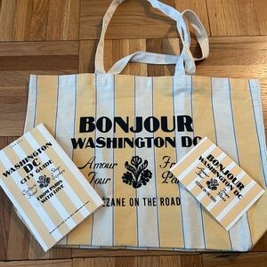 New Sézane Washington DC bag and map